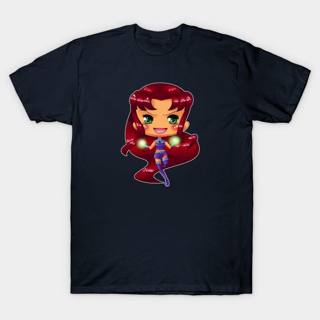 Chibi Starfire T-Shirt by sambeawesome